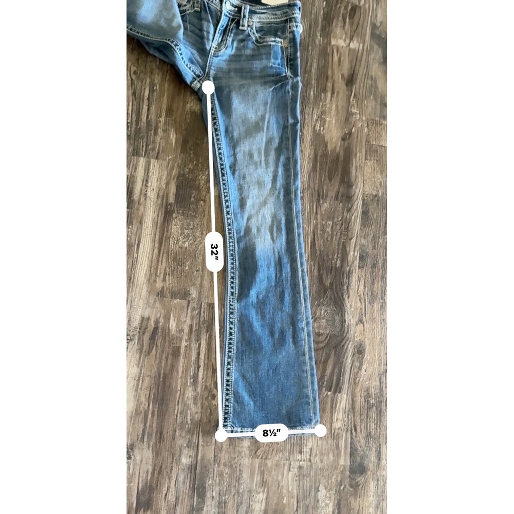 Miss Me Women Mid Rise Retro Bootcut Jeans Slim Fit Blue Western Denim 26x32 NEW - Picture 7 of 7